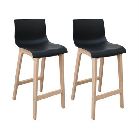 Lot de tabourets de bar en chêne 65cm