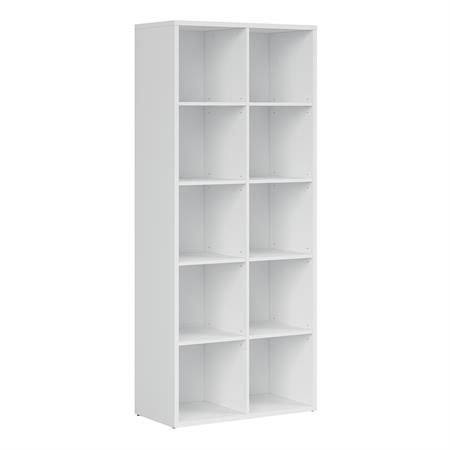 Bibliothèque 10 cases stratifiés blanc