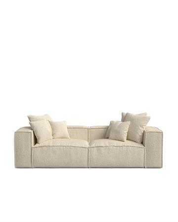 Canapé beige bouclé