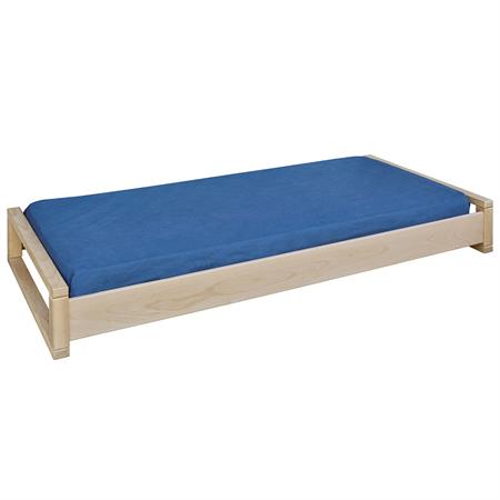 Pack lit empilable avec matelas bois massif 90x190 cm