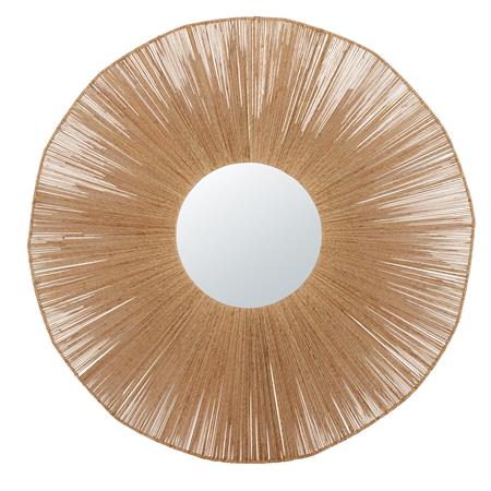 Miroir rond en jute tressé D120
