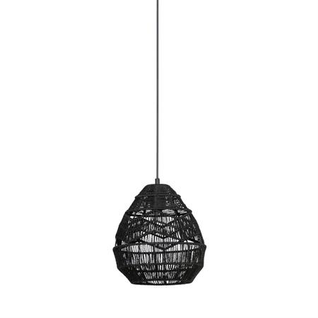 Suspension en corde de papier noir