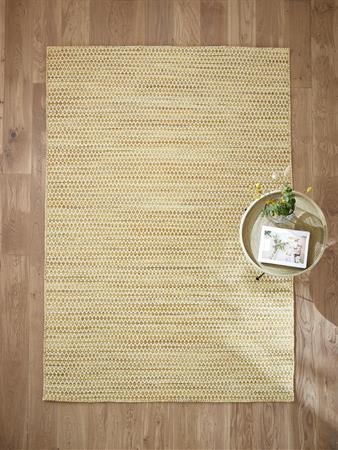 Tapis graphique laine - grand ocre