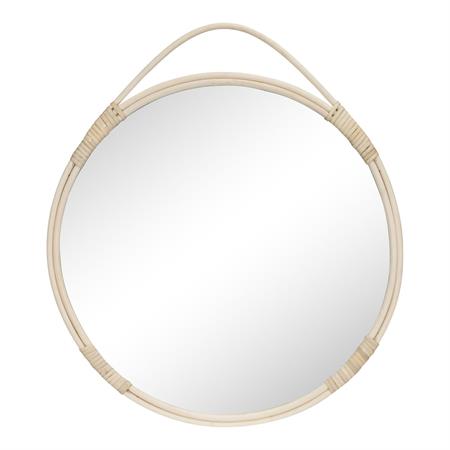 Miroir rond en rotin Ø50 cm - Naturel