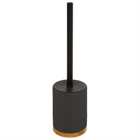 Brosse WC polyrésine noir et bambou - 8