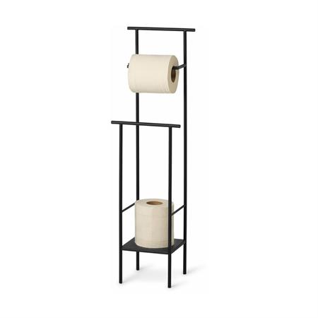 Porte-papier toilette en métal noir Dora - Ferm Living
