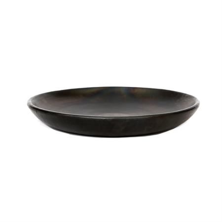 Assiette en terracotta noire médium