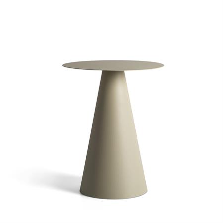 Table d'appoint en métal avec finition texturée Crème