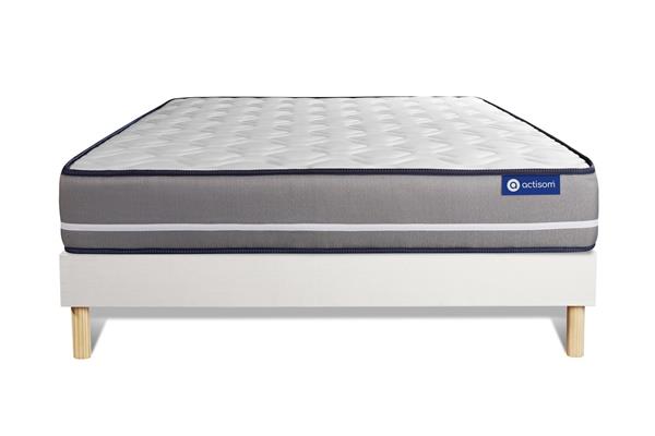Ensemble 160x200 cm sommier kit blanc