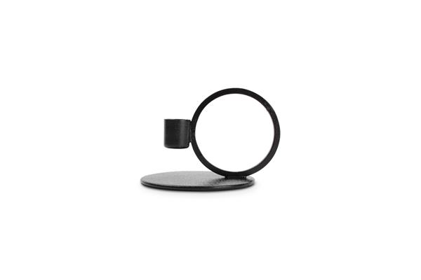 Bougeoir 10xH9cm métal noir