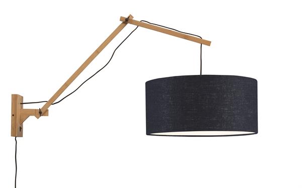 Applique bambou/lin bleu L95cm