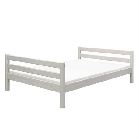 Lit simple pin massif blanc 140x200cm
