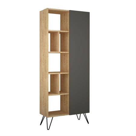 Etagère 11 tablettes et 1 porte - H190 cm - Gris