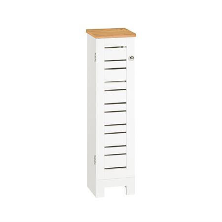 Support papier toilette effet bois blanc