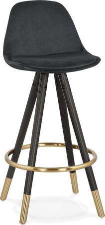 Tabouret de bar Tissu Noir H