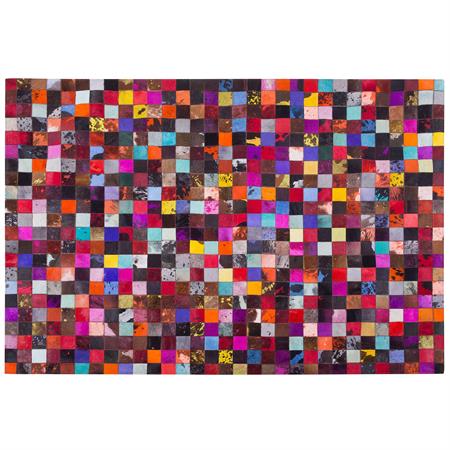 Tapis en cuir véritable multicolore 230x160cm