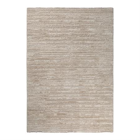 Tapis design à rayures irrégulières et relief tons de beige 160x230