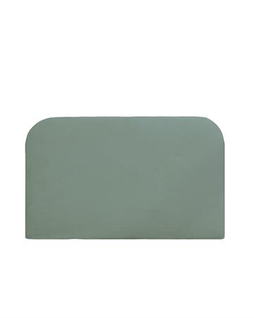 Tête de lit déhoussable en velours côtelé vert bleuté 140x110cm
