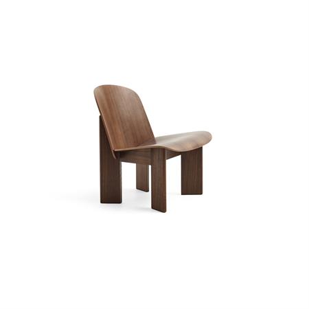 Fauteuil design esprit vintage en noyer naturel Chisel - HAY