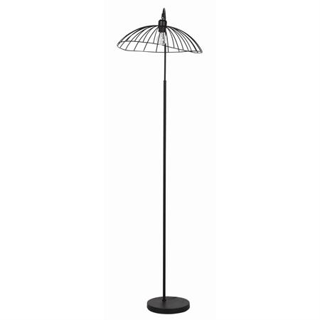 Lampadaire abat jour et pied métal noir