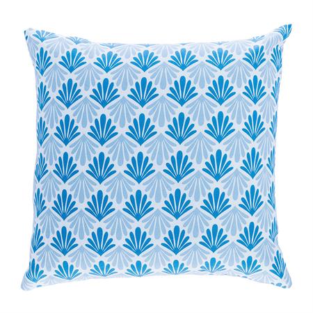 Housse de coussin d'extérieur coton bleu 50x50