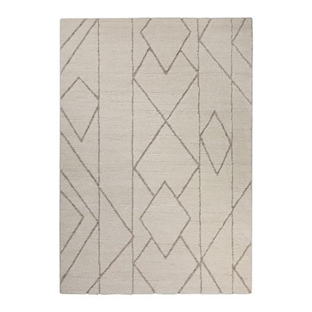 Tapis design à rayures et relief tons de beige 140x200