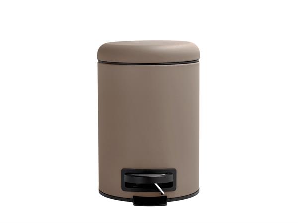 Poubelle à pédale en métal taupe