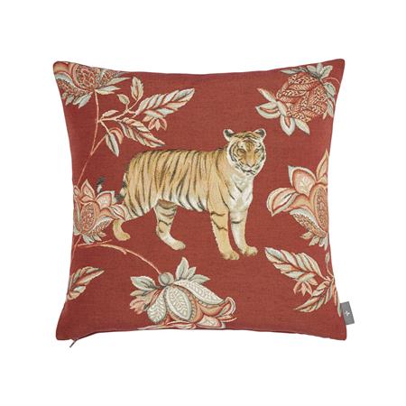 Coussin tapisserie indiennes Rouge   50 x 50