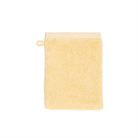 Gant de toilette en  coton jaune 15 x 21 cm