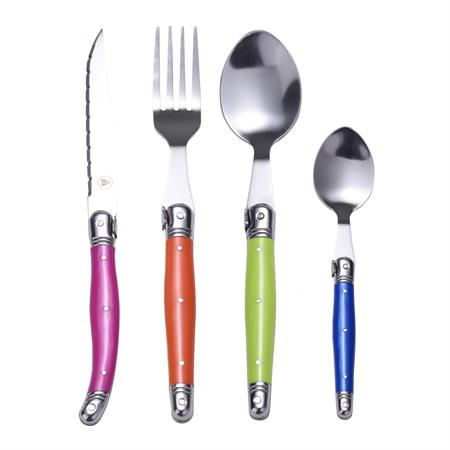 Ménagère 24 pièces multicolores
