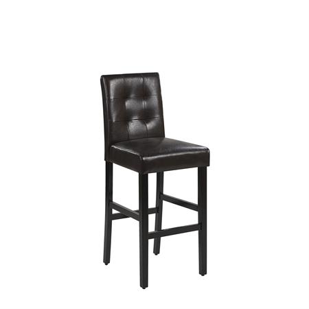 Chaise de bar cuir pu marron foncé