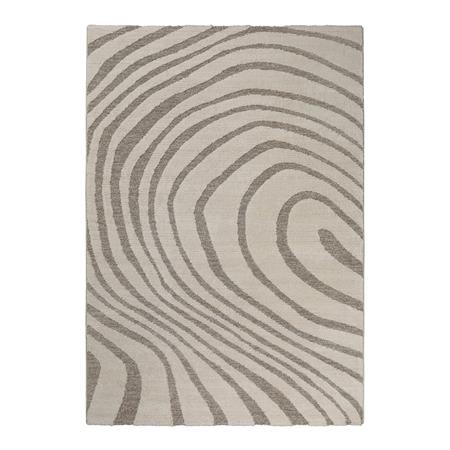 Tapis design à motif ondulations et relief tons de beige 160x230