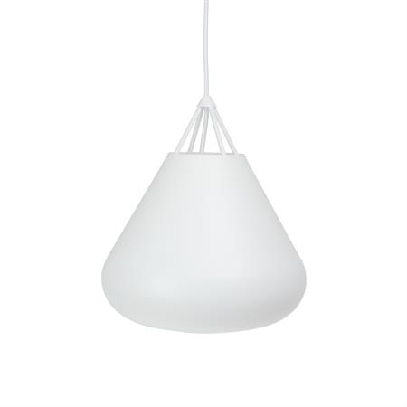 Suspension en métal blanc mat