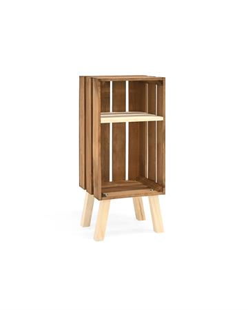 Table de chevet en bois de pin verticale vieilli 25