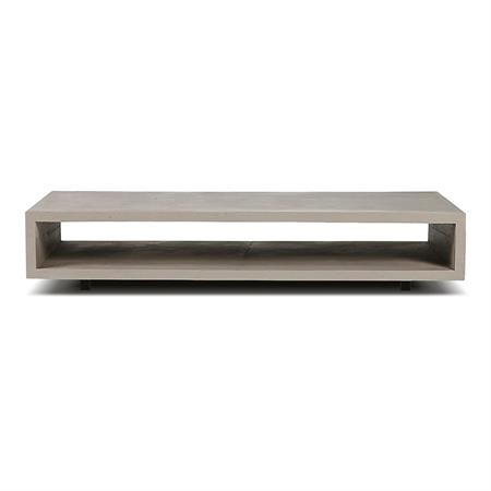 Table basse minimaliste en béton gris - 130x70cm