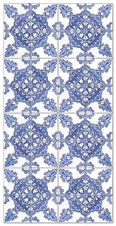 Tapis vinyle carreaux ciments cordoue bleu 200x250cm