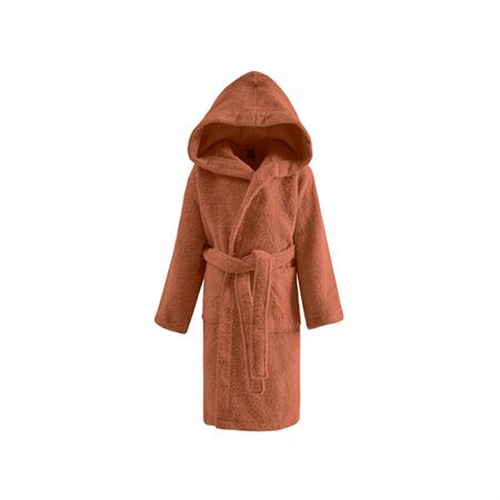 Peignoir enfant à capuche 450 g/m²  brique 04 ans