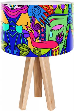 Lampe de chevet Bois Multicolore 30x30x45 cm