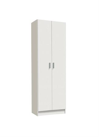 Armoire polyvalente à 2 portes effet bois blanc 59x37 cm