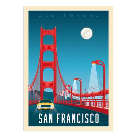 Affiche San Francisco Golden Gate  21x29