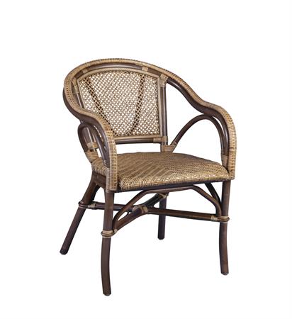 Set 2 fauteuils en rotin marron