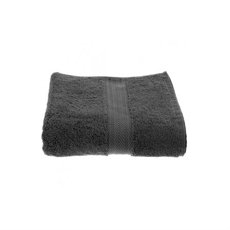 Lot de 3 serviettes invité 550 g/m²  anthracite 30x50 cm