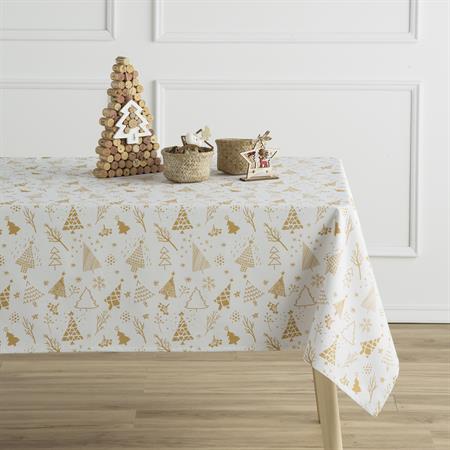 Nappe multicolore imprimée anti-taches coton 140x240 cm