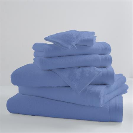 Lot de 2 serviettes de toilette unies et colorées coton lavande 100x50