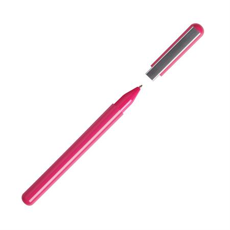 Stylo à bille à encre noire en acier inoxydable rose