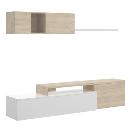 Meuble TV effet bois beige