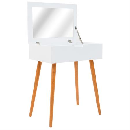 Coiffeuse table de maquillage effet bois blanche 60 x 40 x 17