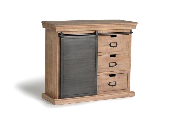 Commode en bois manguier et métal