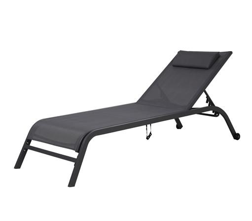 Bain de soleil  en acier gris anthracite
