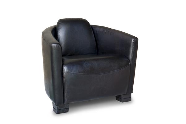 Fauteuil en cuir noir